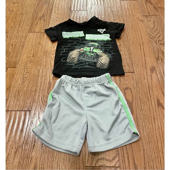 monster jam Matching Sets 3t Monster Jam Grave Digger Outfit Set